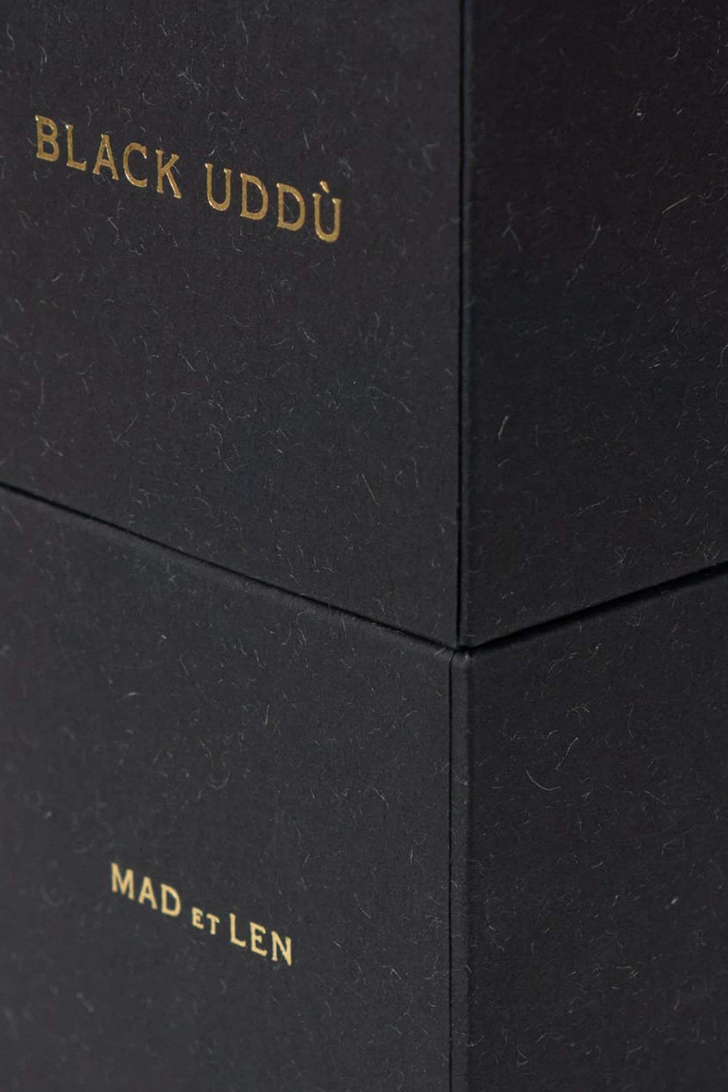 Mad et Len - Black Uddu Perfume 50ml box close up