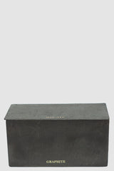 Mad et Len - closed view of Graphite Scent Black Block Candle.