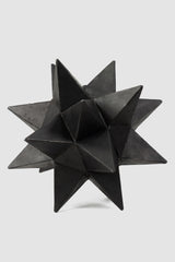 Burned Metal Icosahedron Sculpture - 32cm