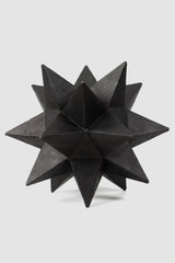 Burned Metal Icosahedron Sculpture - 32cm