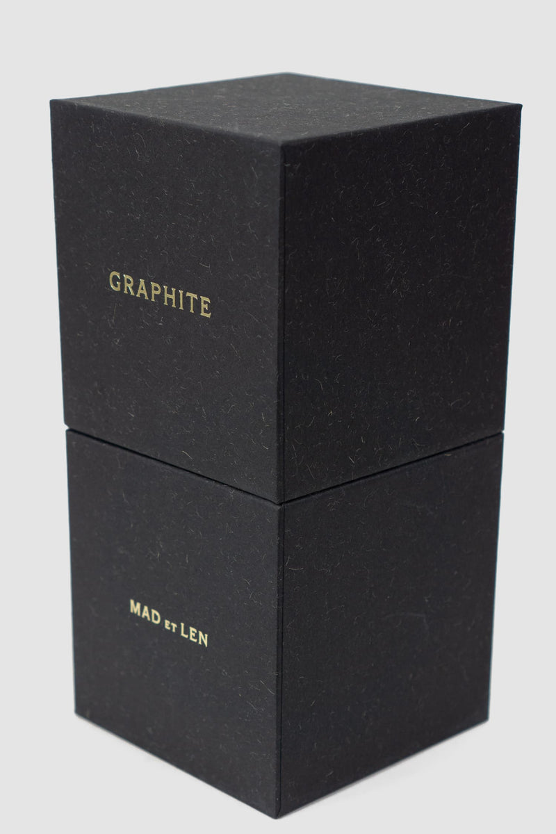 Mad et Len - Box view of the Graphite eau de parfum in 50ml package.