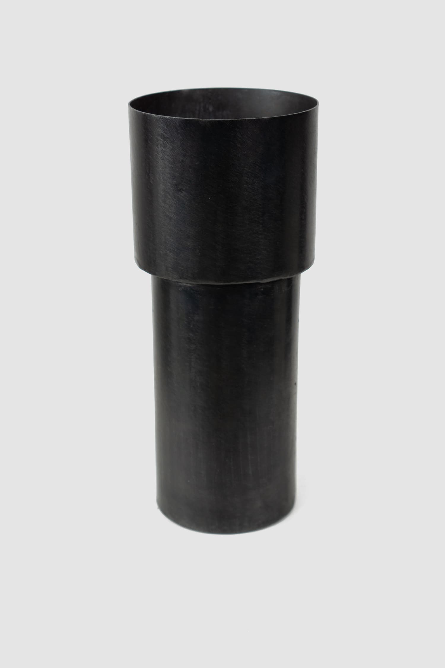 Mad et Len - front view of black Burned Metal Scent Candle Holder