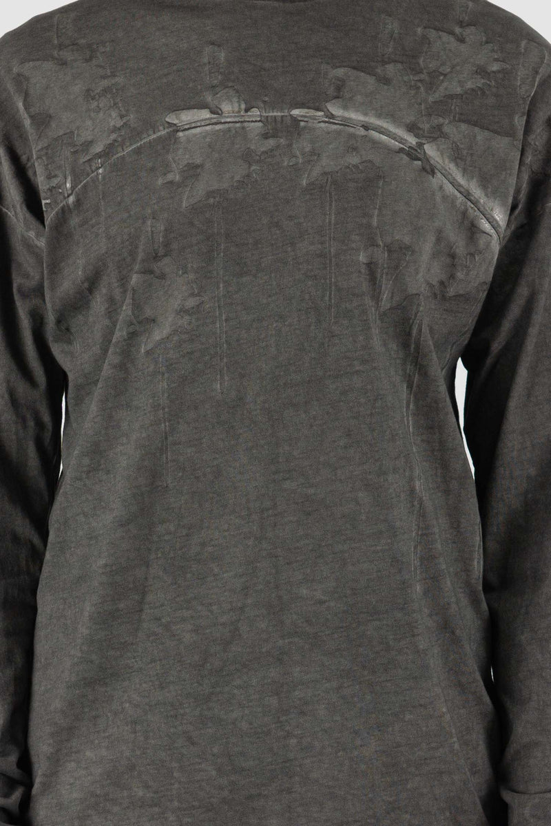 Men's Culture of Brave Black Object Dyed L/S T-shirt. Made from seamless organic cotton, with raglan shoulders. Crafted in Italy, designed to fit true to size.