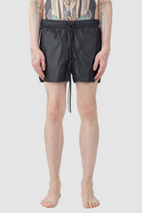 Ovnnie - front view of the black Swim Trunks.