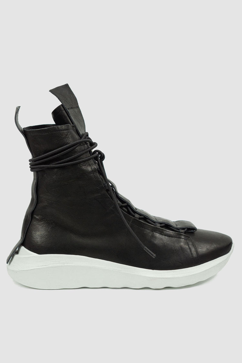 Puro Secret - right outside view of Hidden Lacing High Top Sock Sneakers