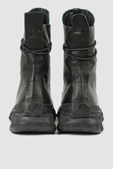 Puro Secret - back pair view of Hybrid Leather High Top Sneaker Boots