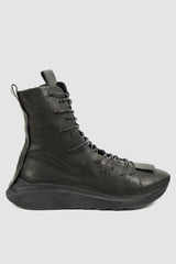 Puro Secret - right outside view of Multi Lacing High Top Leather Sneakers