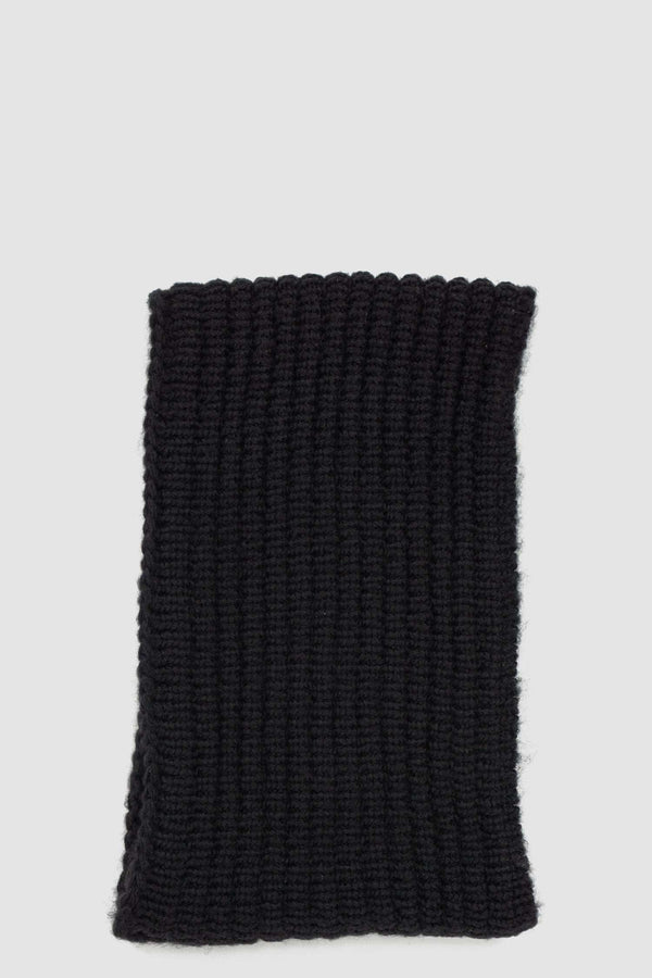 XCONCEPT Black Knit Loop Hat - Men's FW23 Collection, Cut Out Detail, Thick Yarn, Ring Hat