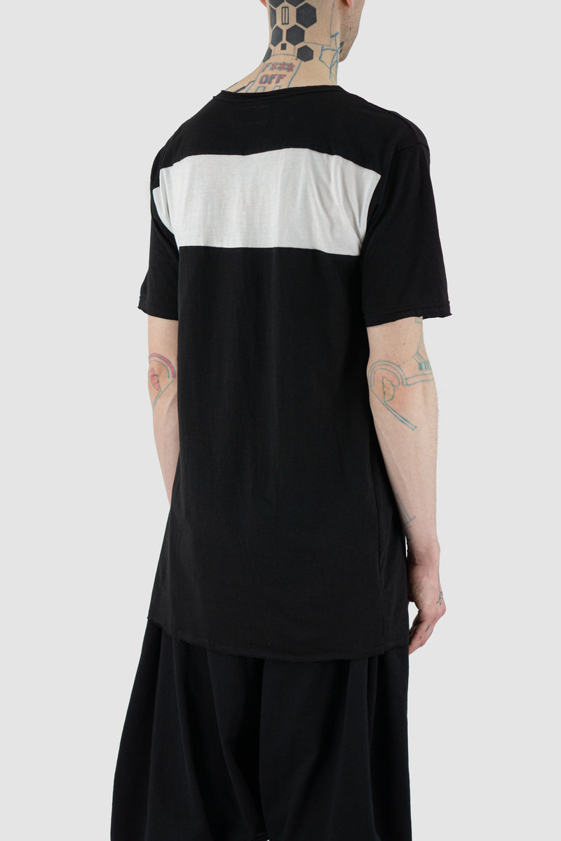 XCONCEPT Men's Black Cotton Top - SS24 Collection | 100% Cotton, Loose Fit, White Back Patch Detail | Made in Bali