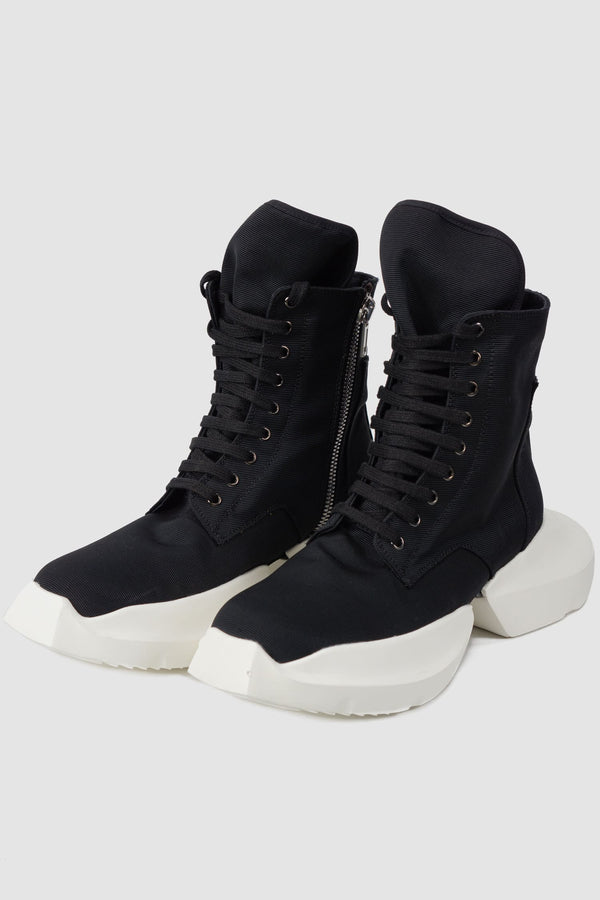 Rick Owens DRKSHDW - front right view of the black Army Split Sole Sneaker.