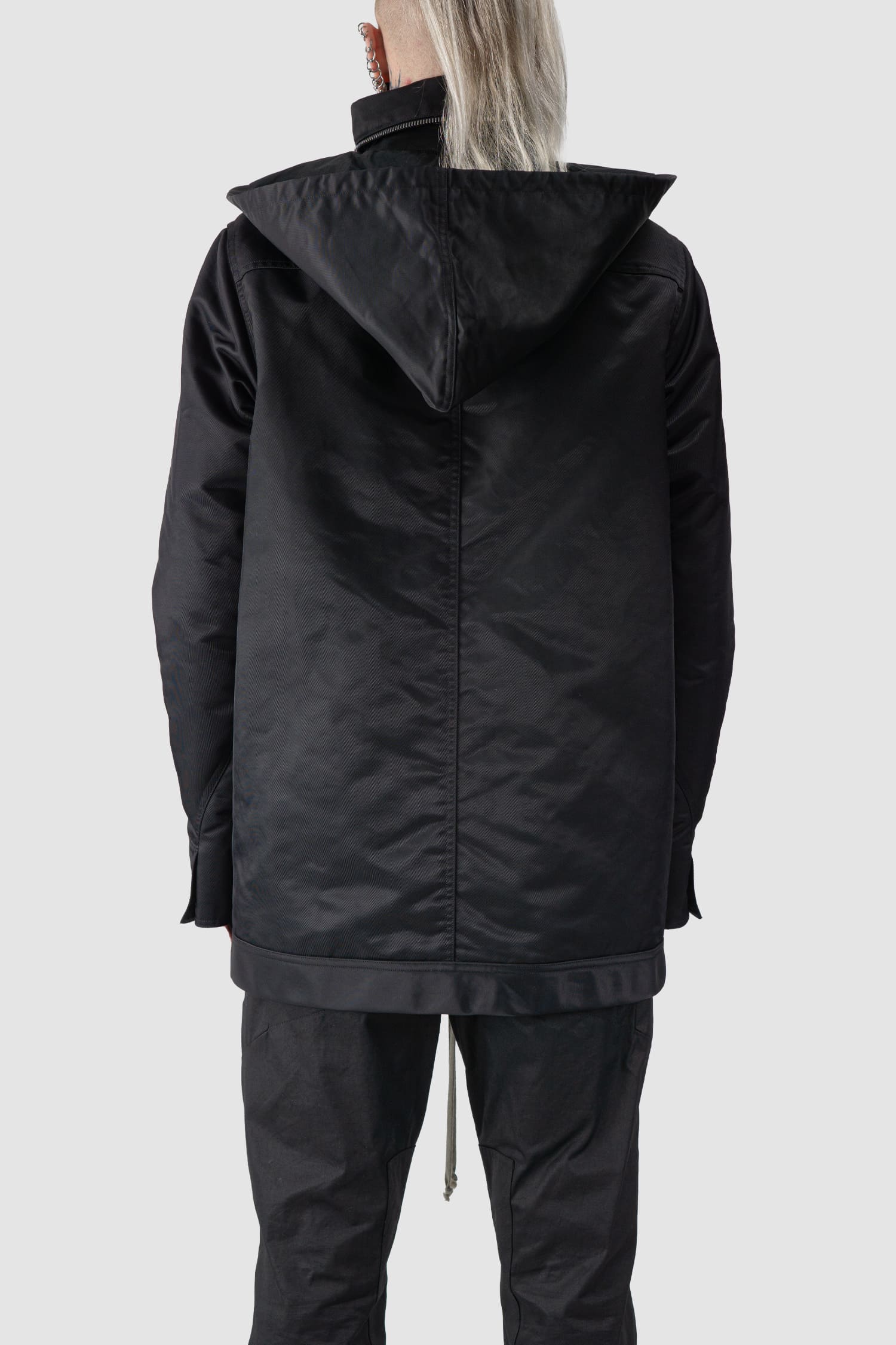 Rick Owens DRKSHDW | Gepolsterte Windjacke mit hohem Kragen und Kapuze