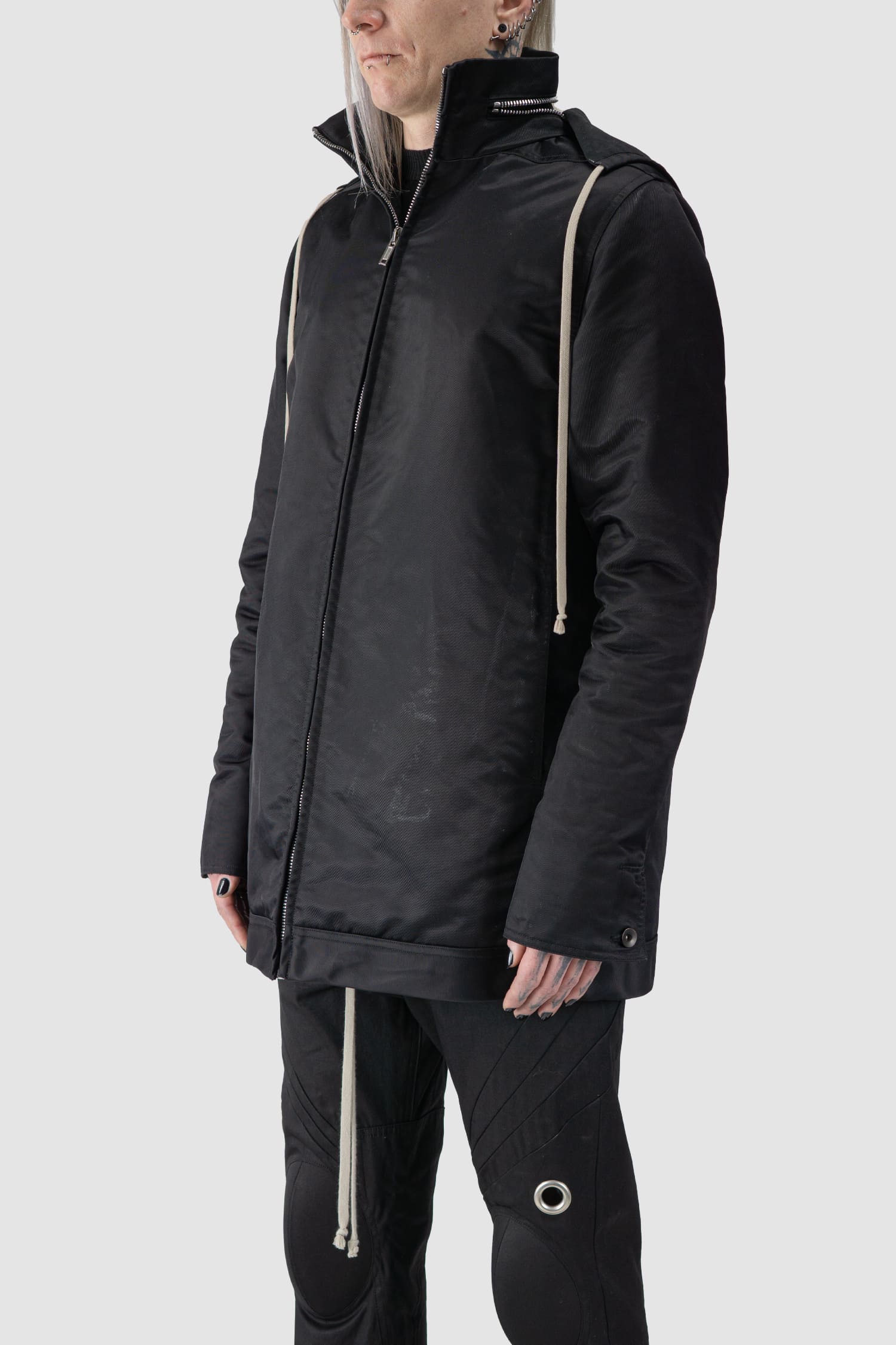 Rick Owens DRKSHDW | Gepolsterte Windjacke mit hohem Kragen und Kapuze