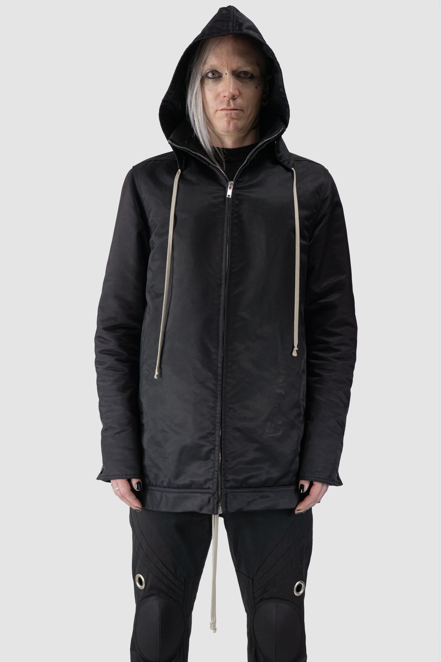 Rick Owens DRKSHDW | Gepolsterte Windjacke mit hohem Kragen und Kapuze