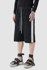 Rick Owens | Karloff Drawstring Cotton Shorts with Side Stripes