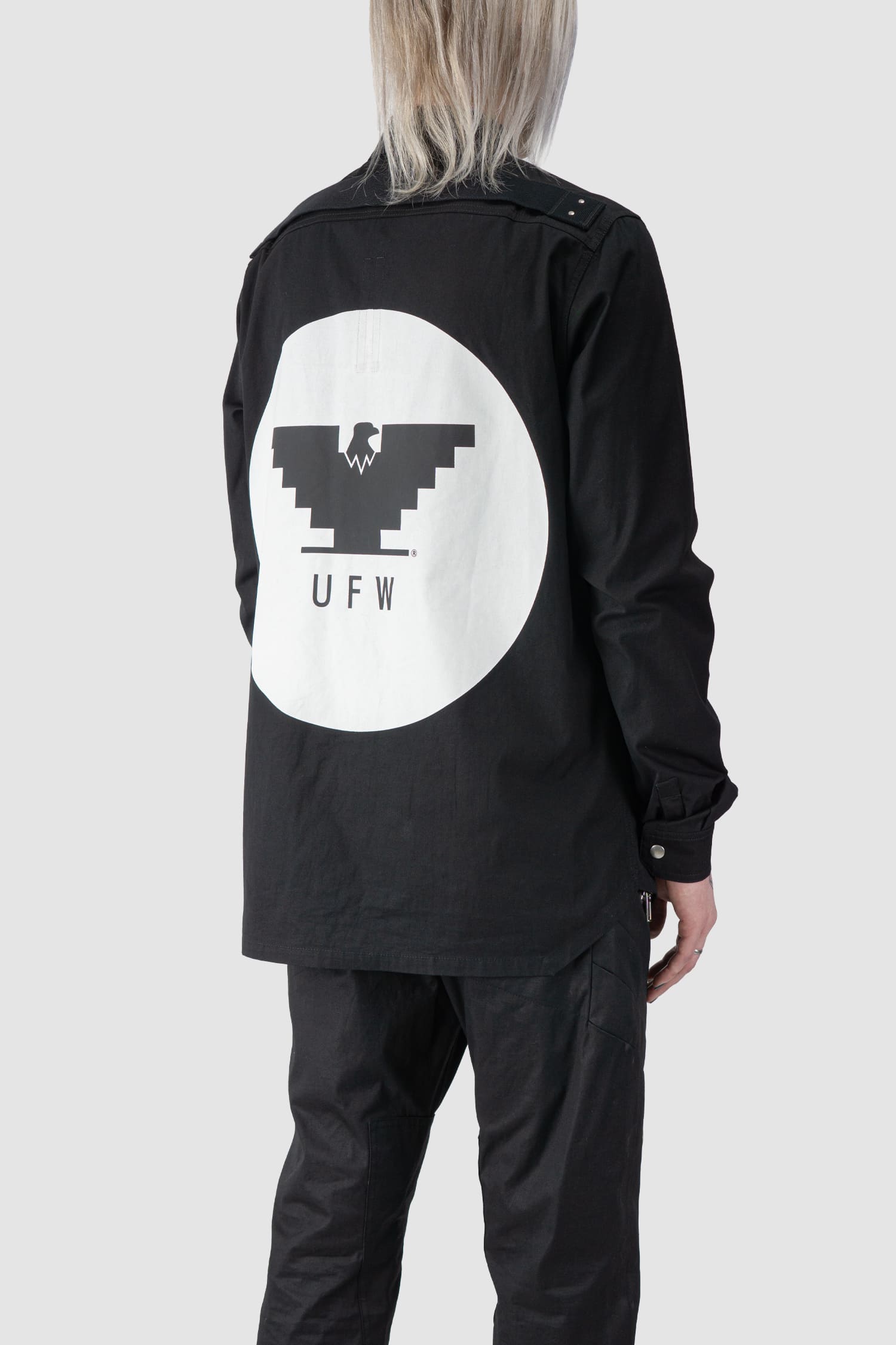 Rick Owens | Overshirt mit “UFW” Rückenprint aus Baumwolle