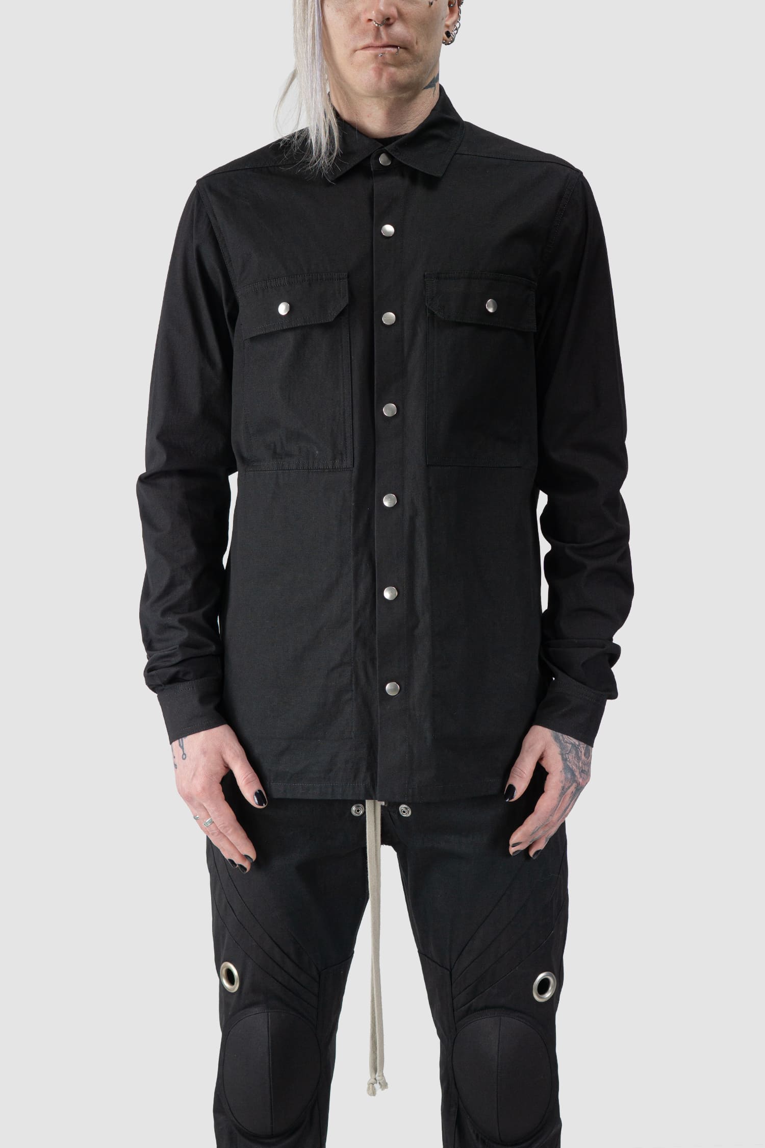 Rick Owens | Overshirt mit “UFW” Rückenprint aus Baumwolle