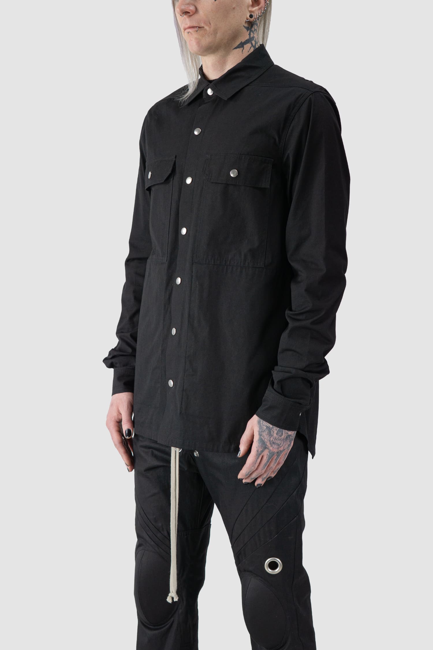 Rick Owens | Overshirt mit “UFW” Rückenprint aus Baumwolle