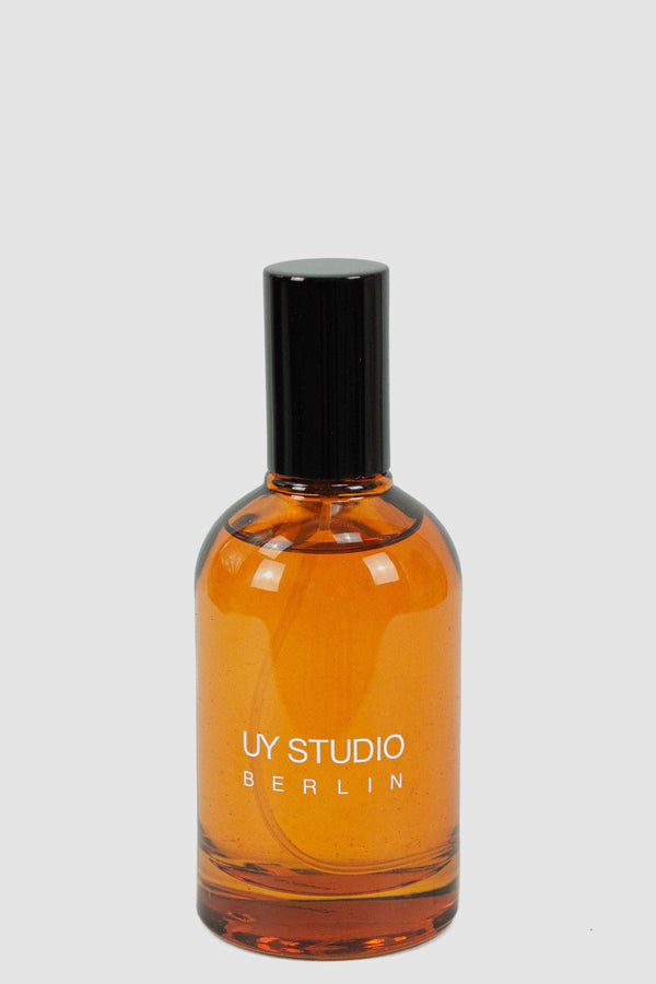Signature Parfum U in 50ml Amber Glass Flacon - Front View by UY Studio