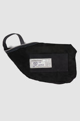 Werkschwarz - inside out view of the black Suede Calf Leather Crossbody Bag Werk 3N.