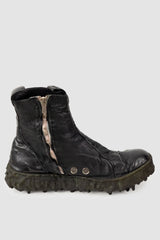 Culture of Brave - Black Chelsea Leather Sneaker - Melt Seal - left inside view