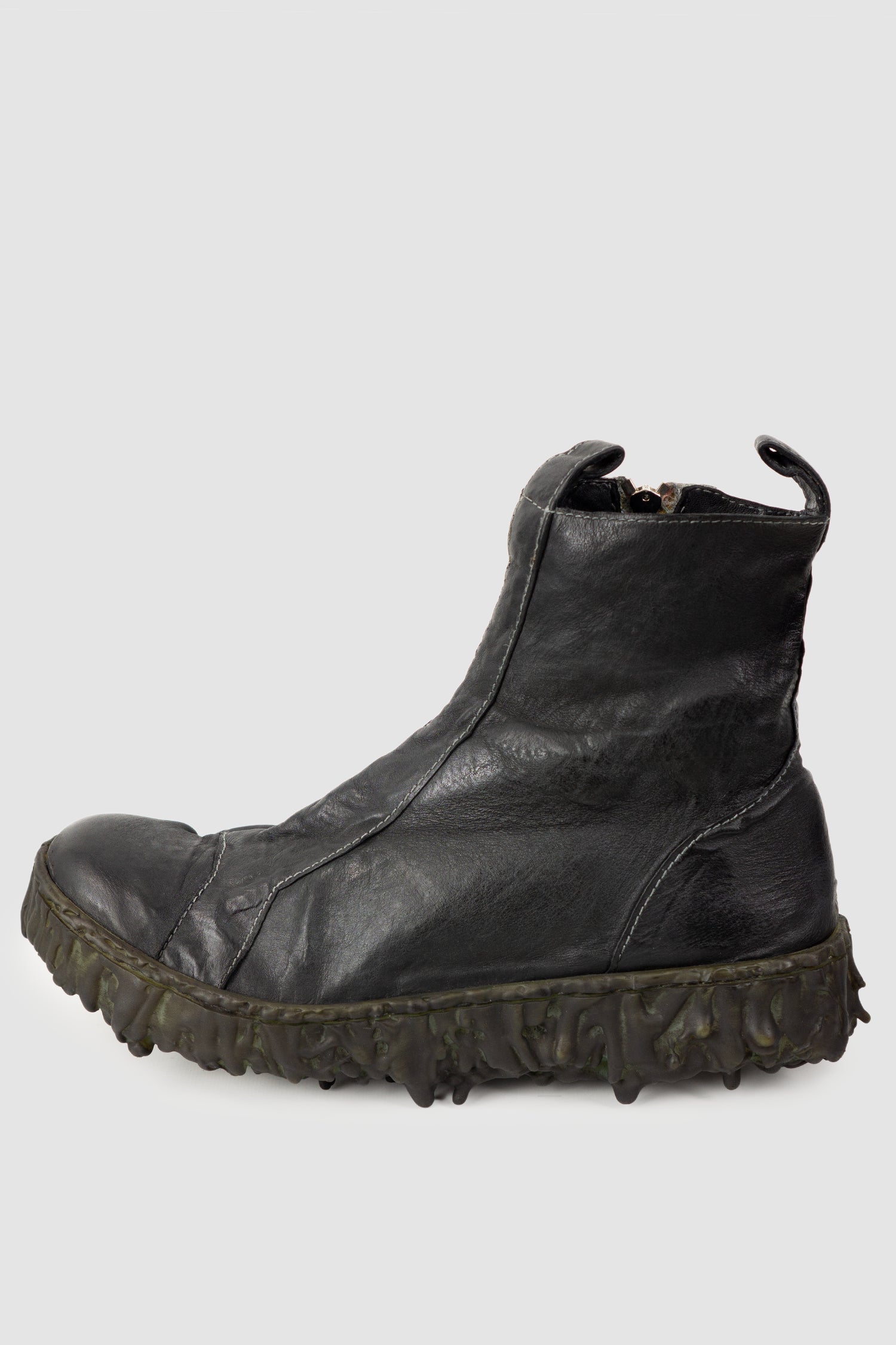 Culture of Brave - Men's Black Chelsea Leather Sneaker - Melt Seal - left outside view