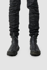 Culture of Brave - Black Chelsea Leather Sneaker - Melt Seal - Model front view