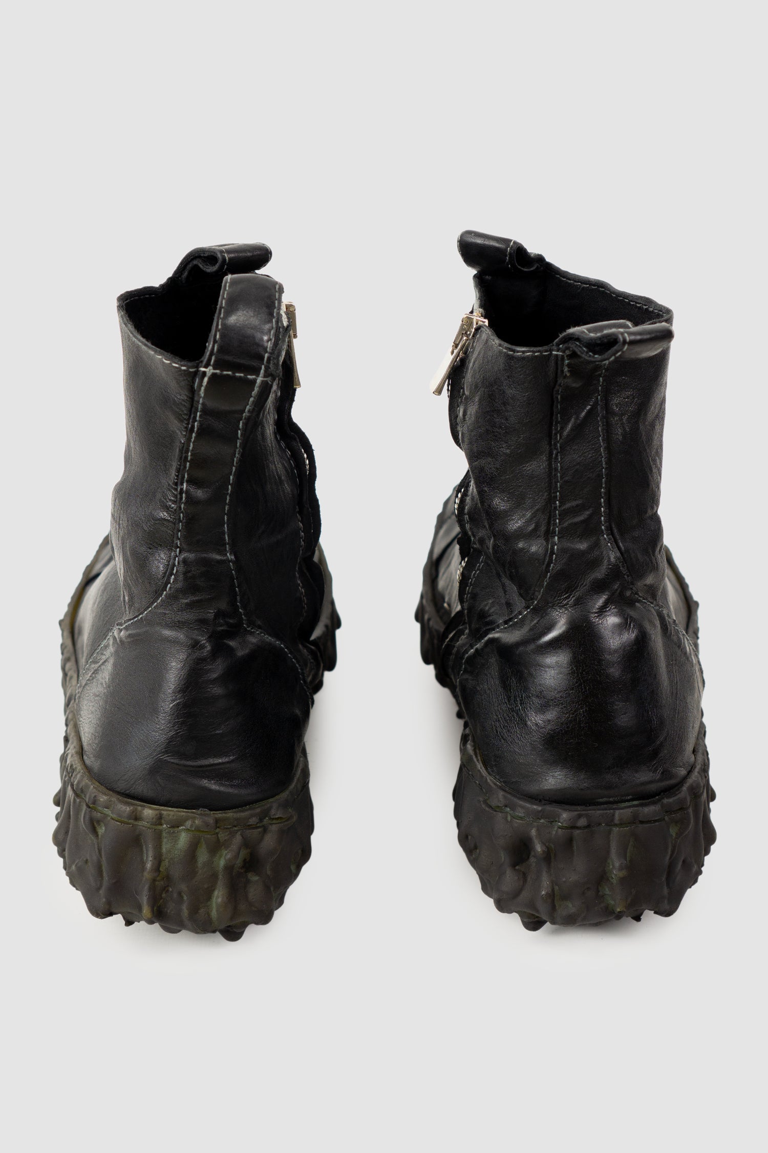 Culture of Brave - Men's Black Chelsea Leather Sneaker - Melt Seal - Pair back view