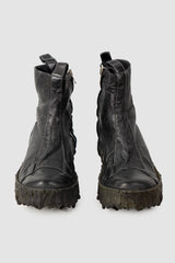 Culture of Brave - Black Chelsea Leather Sneaker - Melt Seal - Pair front view