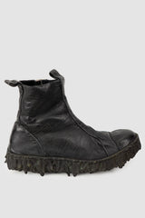 Culture of Brave - Black Chelsea Leather Sneaker - Melt Seal - right outside view