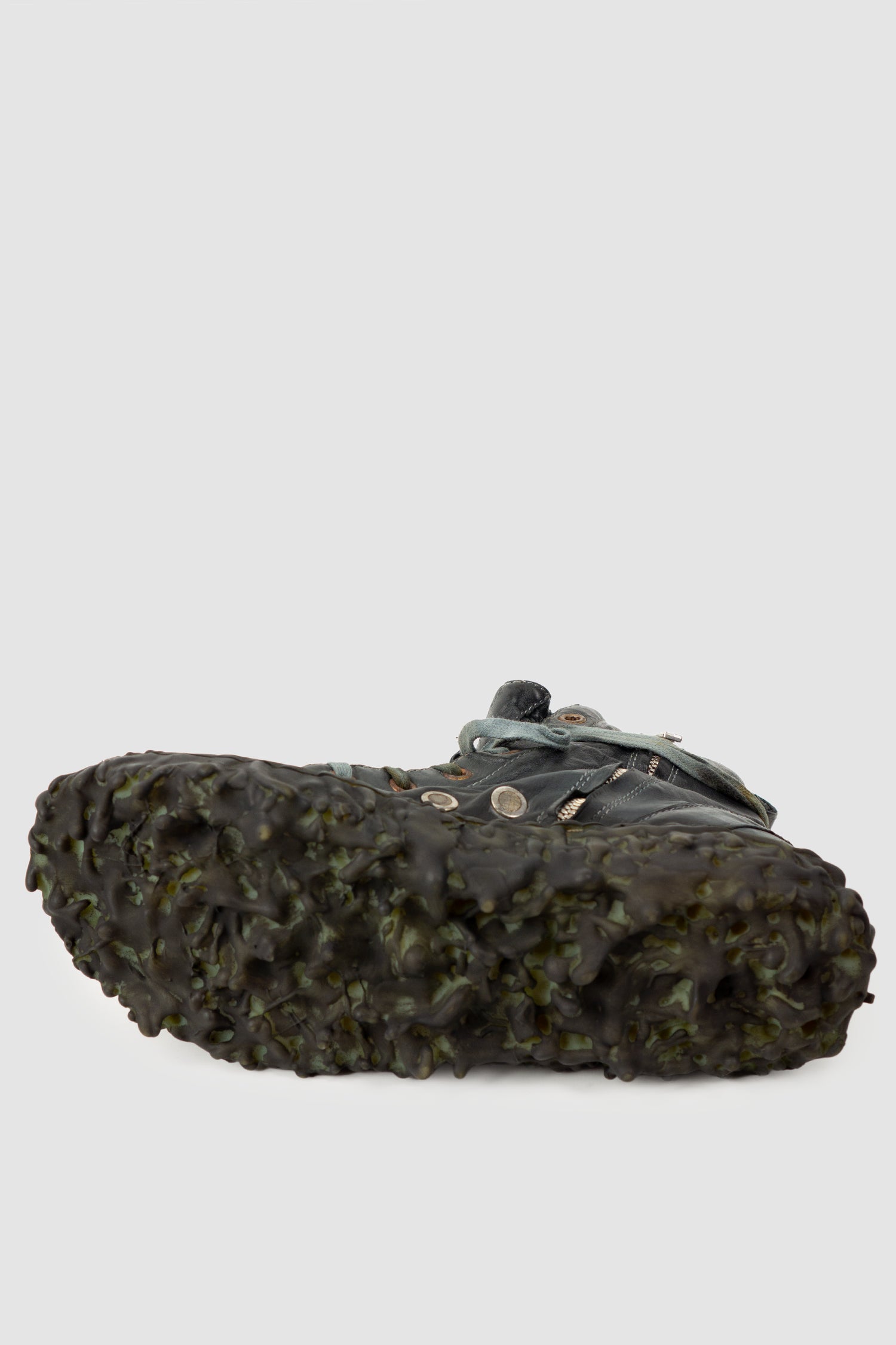 Culture of Brave - Men's Black Slate Leather Sneaker - Melt Dan - right sole view