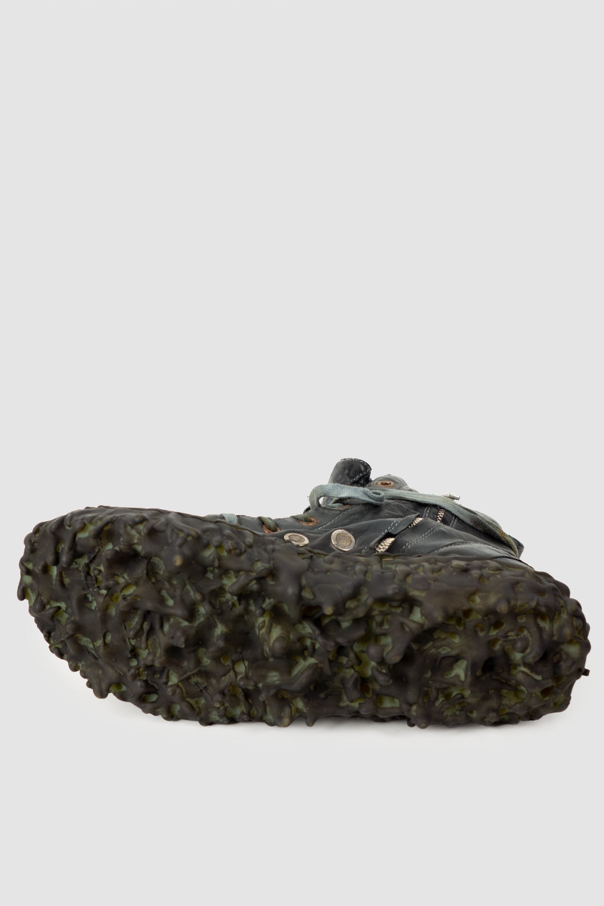 Culture of Brave - Men's Black Slate Leather Sneaker - Melt Dan - right sole view