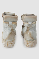 Culture of Brave - Grey Object Dyed High Top Leather Sneaker - MELM2 - Pair back view
