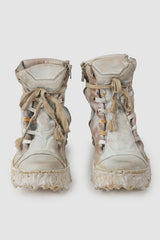 Culture of Brave - Grey Object Dyed High Top Leather Sneaker - MELM2 - Pair front view
