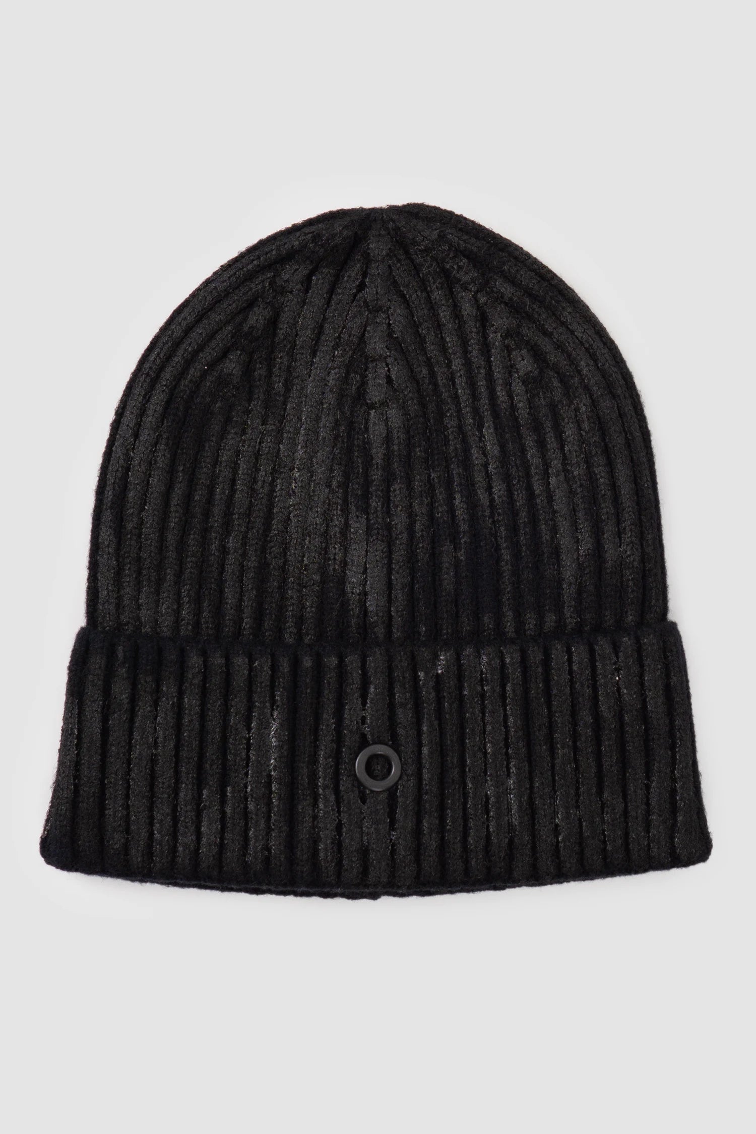 Gall Laboratories by Justin Gall - item front view of men’s Black Tar-Coated Cotton Nylon Knit Beanie