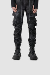 Black Mongrel Geo-Zip Vegan Ankle Boots