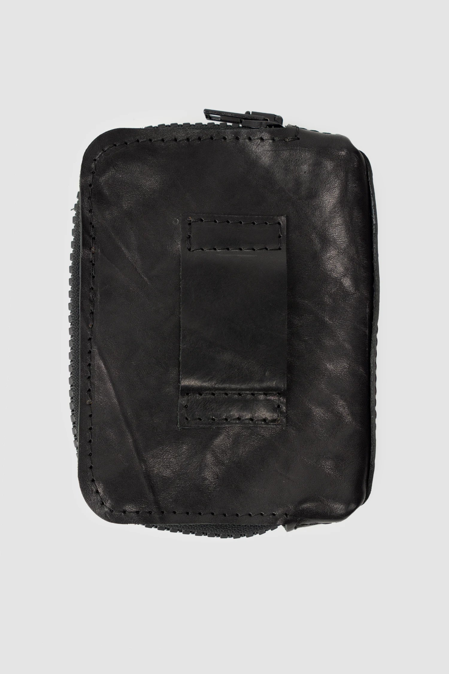 La Haine Inside Us - Men’s Black Double Zip Leather Wrist Wallet item back view