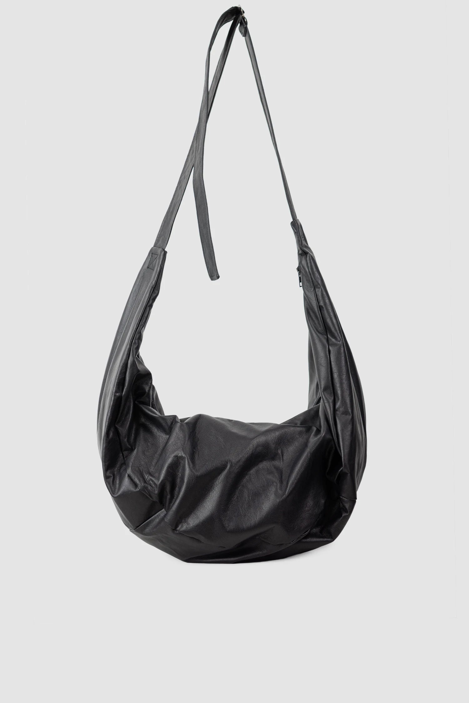 La Haine Inside Us - Men’s Black Nappa Leather Sling Bag item front view