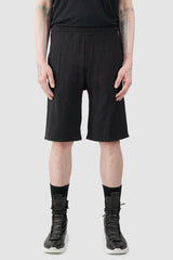 La Haine Inside Us  - Men’s Black Structured Viscose Blend Shorts model front view