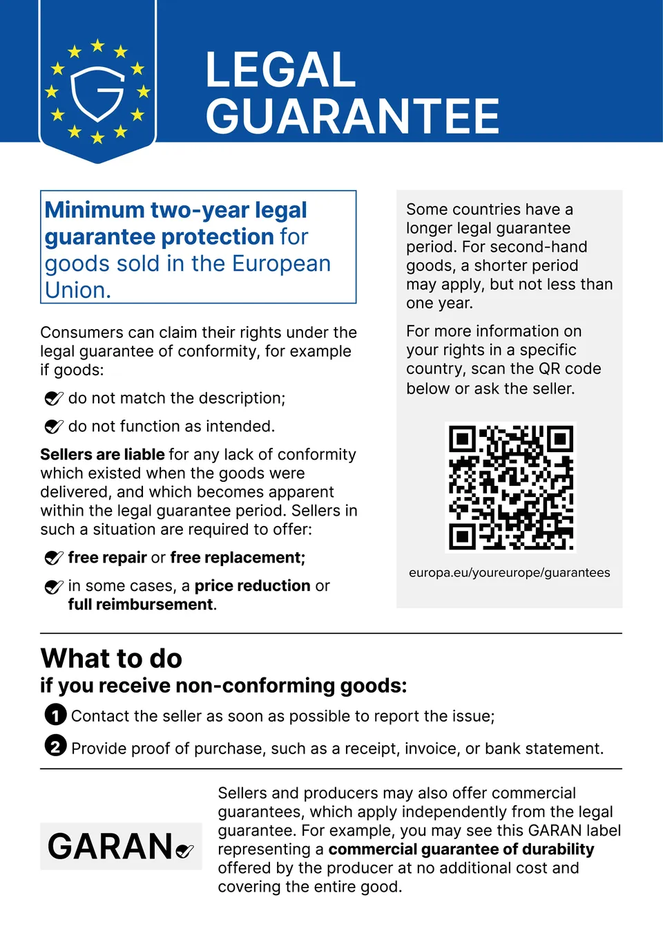 Legal Guarantee