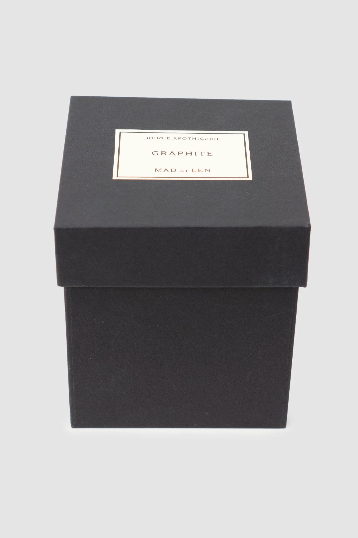 Mad et Len - Graphite Scented Candle - 300g box front view