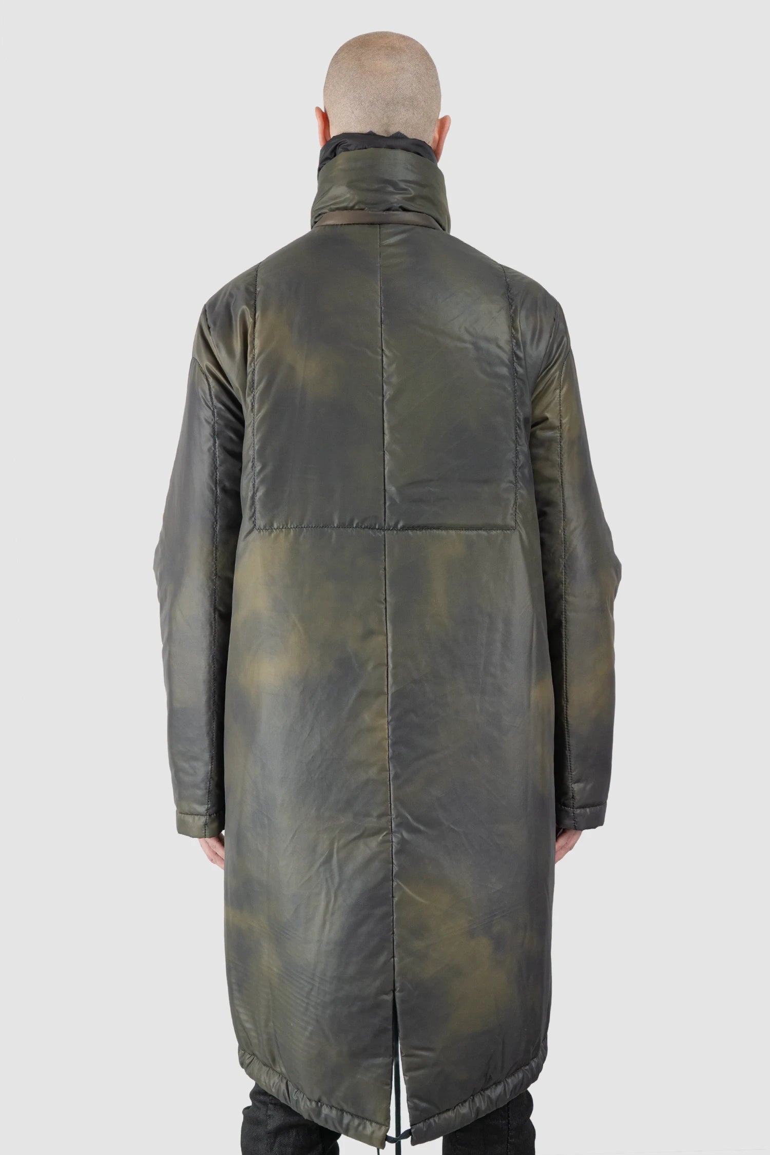 Masnada – Men's Black Reversible Thindown Parka - model reversible back view