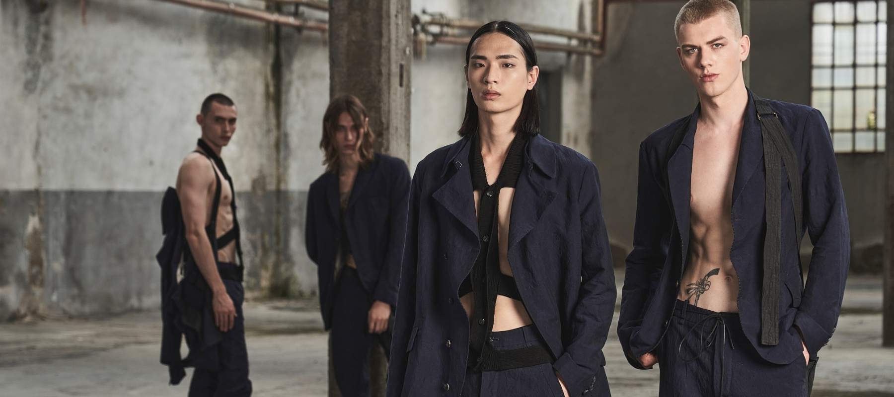 Masnada men's collections banner at MONO-KROM Gallery