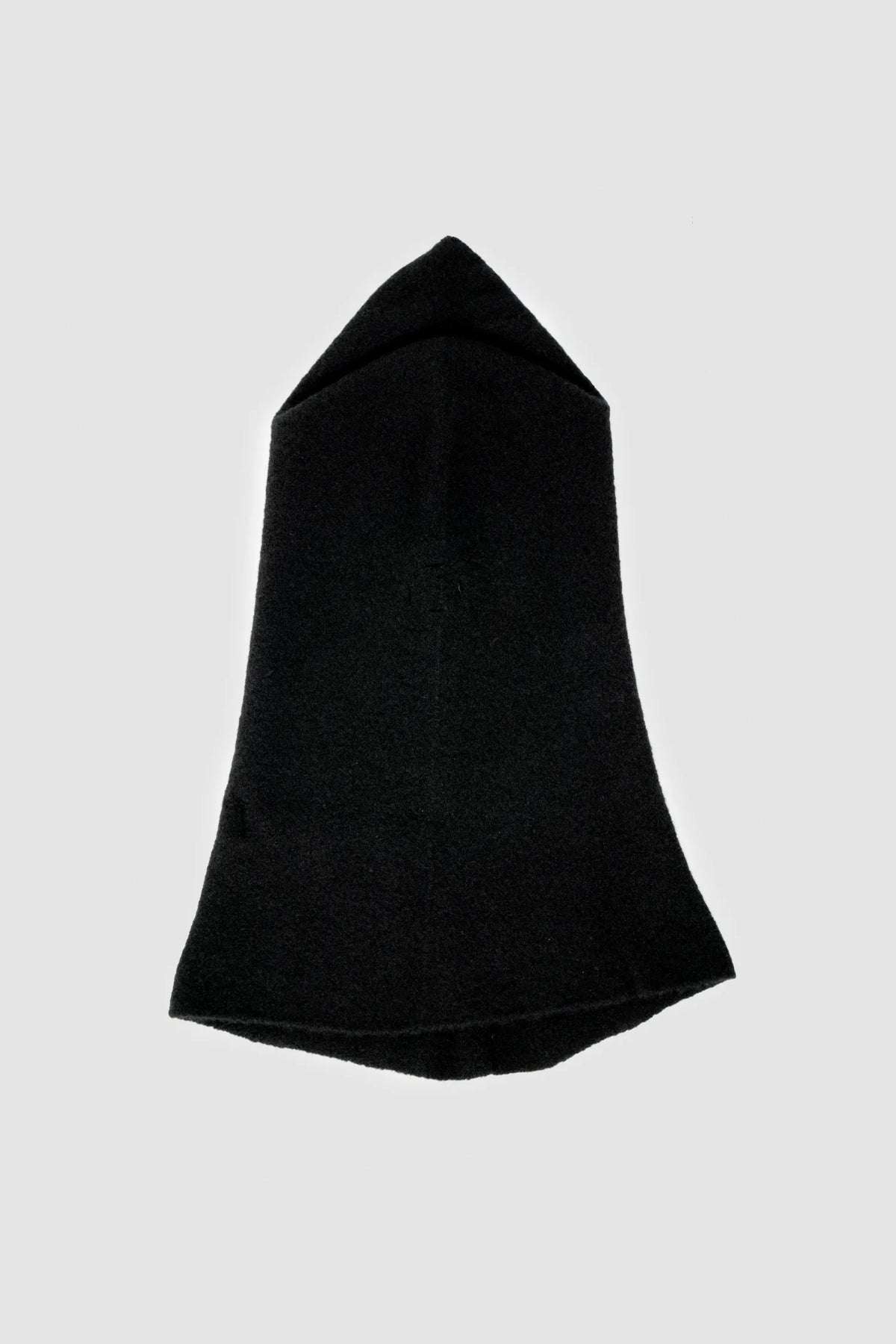 MD75 - Men's Black Cashmere Silk Embroidered Knit Balaclava Hood - Item back view