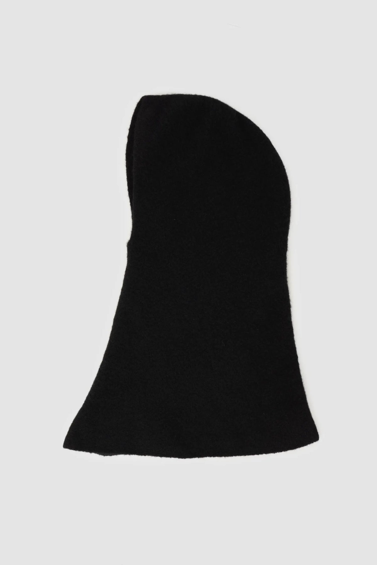 MD75 - Men's Black Cashmere Silk Knit Balaclava Hood - Item left view