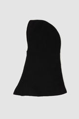 MD75 - Men's Black Cashmere Silk Knit Balaclava Hood - Item left view