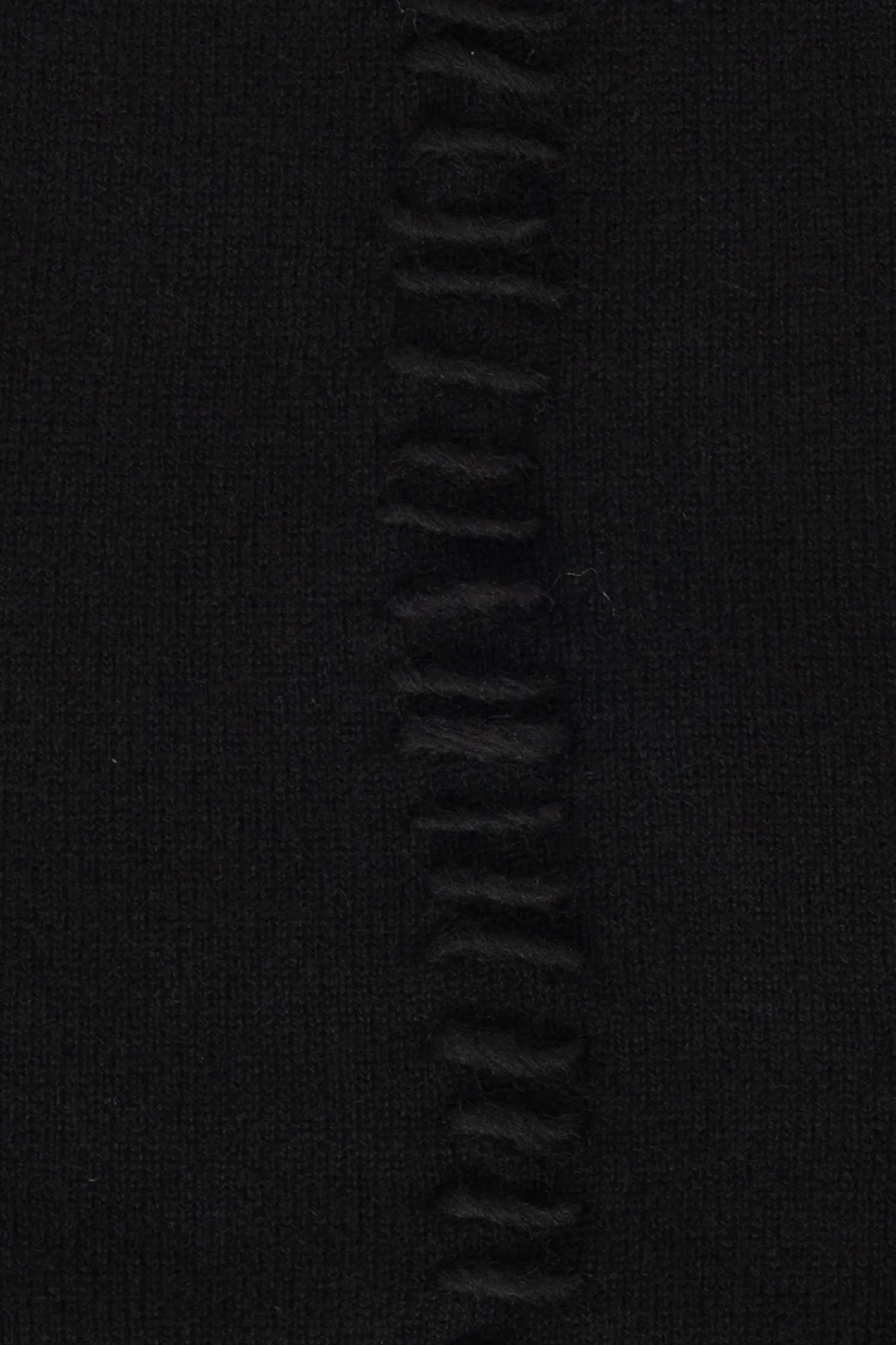 MD75 - Men's Black Cashmere Silk Knit Beanie - close up view