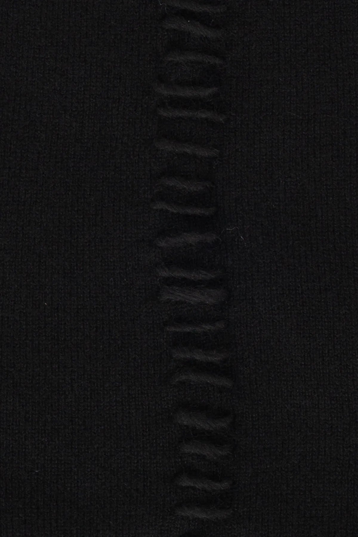 MD75 - Men's Black Cashmere Silk Knit Beanie - close up view