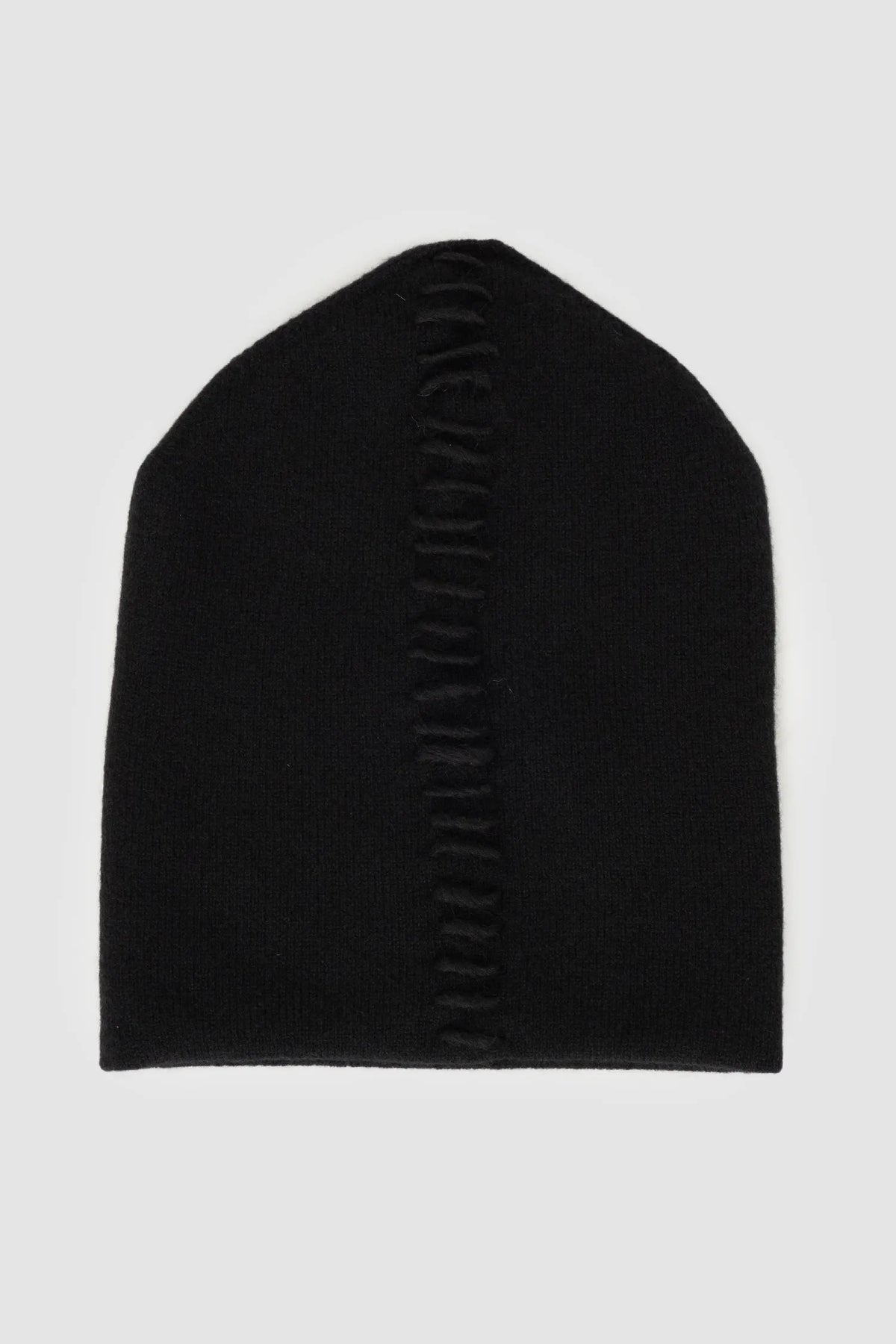 MD75 - Men's Black Cashmere Silk Knit Beanie - Item front view - MONO-KROM | Gallery