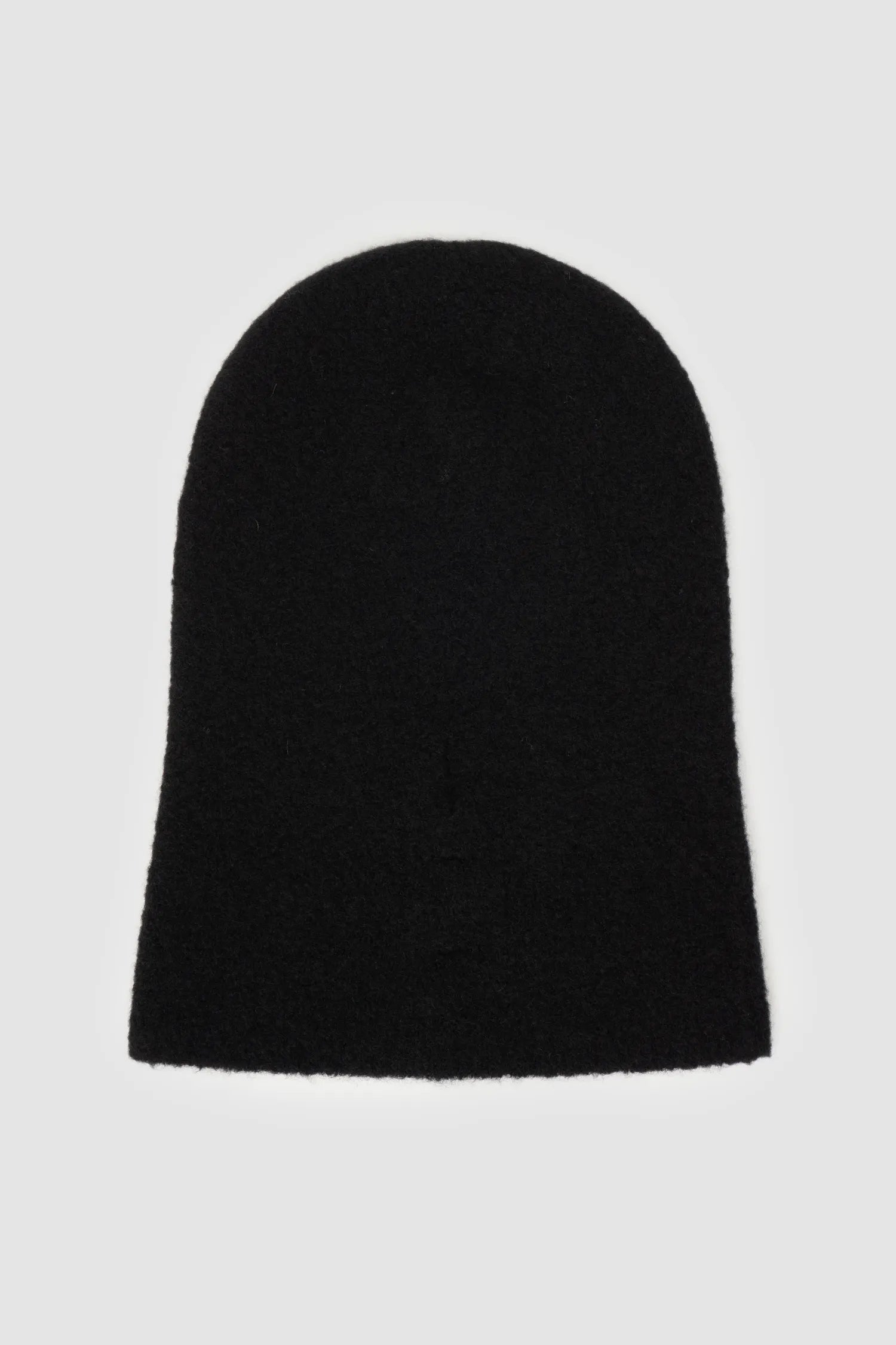 MD75 - Men's Black Double Layer Cashmere Knit Beanie - Item back view 