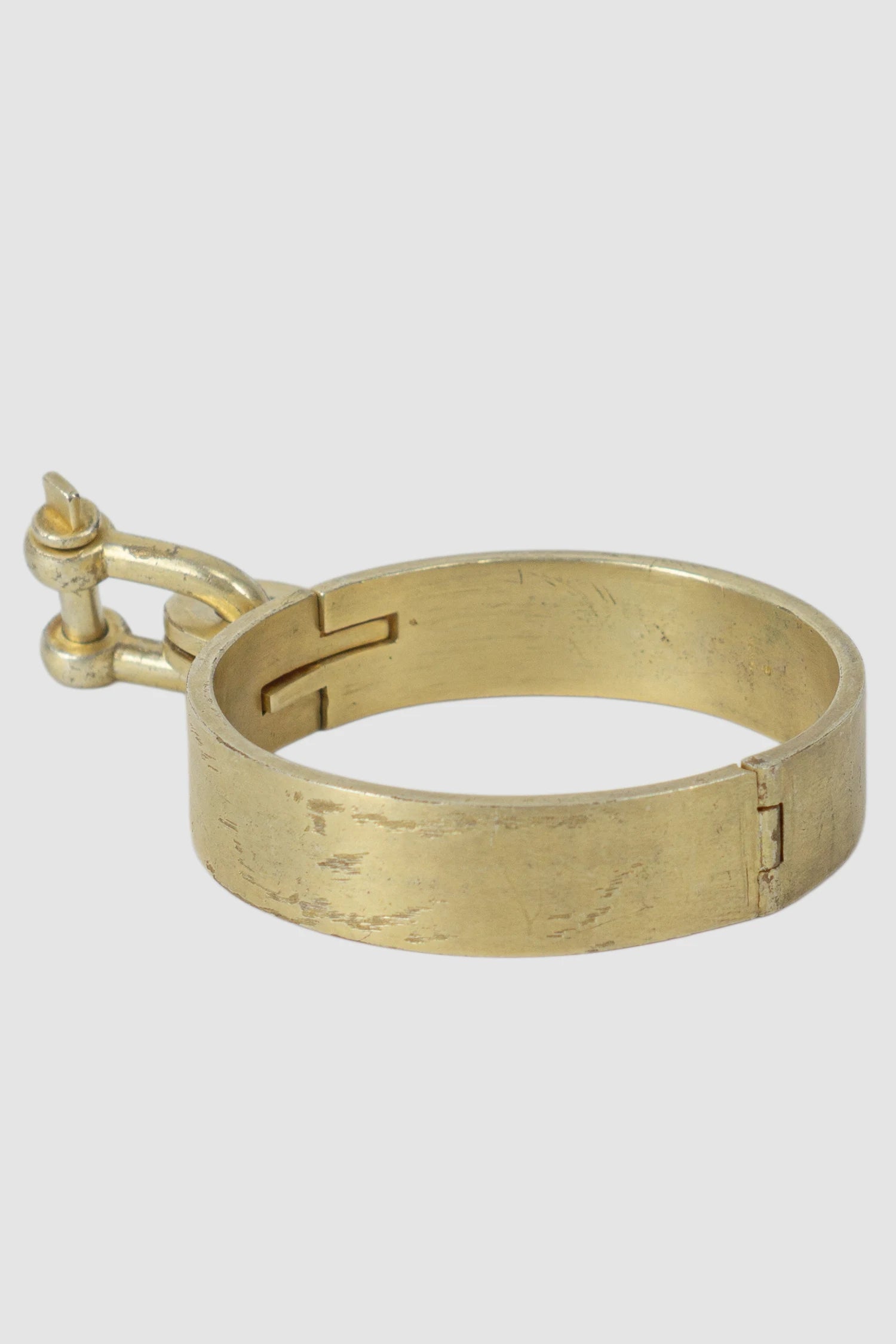 Parts of Four - Acid Gold Plated Brass Restraint Cuff Bracelet 15 mm - back left view